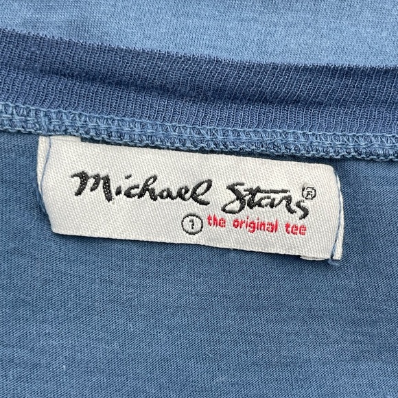 Women’s Anthropologie blue Michael stars suprima cotton v neck size xs - Picture 2 of 6